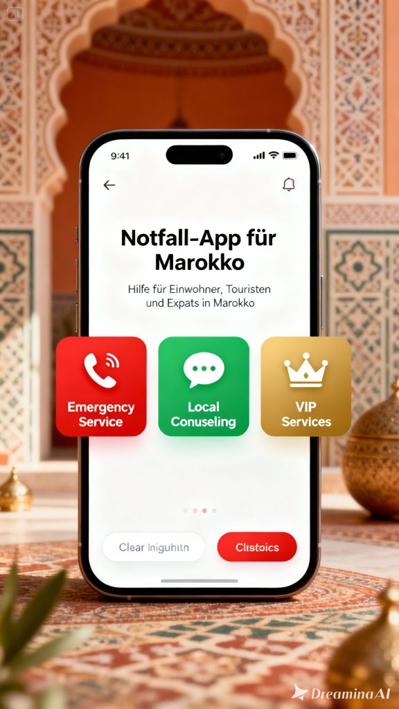 In Casablanca sind Notrufnummern unerlässlich: die Polizeinummer Marokko Casablanca, um eine Polizeiwache zu erreichen (Anfa, Anassi, Polo, Maarif, Oasis, Bourgogne, Achte, 10), die Nummer 15 Casablanca für die Feuerwehr und das SAMU Casablanca Telefon für medizinische Notfälle. Krankenhäuser wie Ibn Rochd gewährleisten den öffentlichen Notfalldienst von Casablanca für jede kritische Situation.